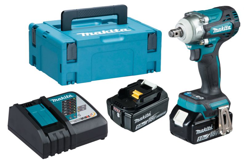 Makita DTW300RTJ 18V LXT Liion 1/2in Brushless Impact Wrench 2 x 5.0Ah