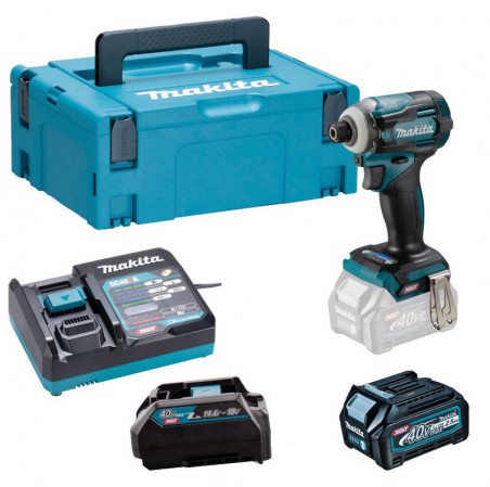 Makita TD001GD103 40V MAX XGT Brushless Impact Driver With 1x 2.5Ah Battery, Charger & Adaptor (for LXT) & Case