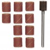 PROXXON Sanding Drums 10mm (Pkt 10) - 150g £6.19 Proxxon Sanding Drums 10mm (pkt 10) - 150g
10mm Diameter By 10mm Long, 150 Grit Sanding Drums Complete With An Arbor. The Pack Contains 10 Sanding Drums And An Arbor With A 3mm Shaft, Replacement D