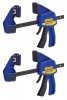 IRWIN Quick-Grip Quick-Change Bar Clamp 150mm (6in) Pack Of 2 £29.99 Irwin quick-grip®quick-change™ Medium-duty Bar Clamps Can Be Converted From A Clamp To Spreader In Seconds, With A Clamping Hold Load Of 136kg. The Lockable Swivel Jaw Enables Uneven Su