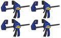 IRWIN Quick-Grip Quick-Change Bar Clamp 300mm (12in) Pack Of 4 £42.99 The Irwin Quick-grip® Quick-change™ Bar Clamps Can Be Converted From A Clamp To Spreader In Seconds, With A Clamping Hold Load Of 136kg. The Lockable Swivel Jaw Enables Uneven Surfaces To Be
