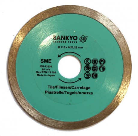 Sankyo SM45Y 115mm  Continuous Rim Tile Machine Blade