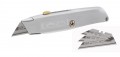 Stanley Tools 99E Knife + 3 x Carbide Blades £8.39 The Stanely 99e Knife Is The Original Stanley Retractable Knife. It Has An Interlock® Nose That Firmly Secures The Blade Into The Knife. Its Precision Die Cast Zinc Body Is Both Strong And Lightwe