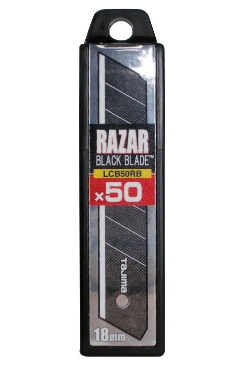 Tajima Snap Blades Razar Black 18mm Pk50, at D&M Tools