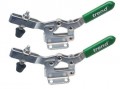 Trend CR/H150/SET Toggle Clamp Set 150 Kg (Pair) £29.90 Economy Range Clamp, Ideal For Securing Workpiece Either Onto Jigs Or To The Surface Of The Machine.

Dimensions:
Clamping Force=150 Kg
E=50 Mm
A=160 Mm
B=53 Mm
Fixing Hole Spacing (length)=26.5 Mm Ce