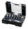 Panasonic BS4B Mini Ratchet Bit-set £11.99 Panasonic Bs4b Mini Ratchet Bit-set
Contents:
4x 25mm Pz1 Screwdriver Bits
8x 25mm Pz2 Screwdriver Bits
4x 25mm Pz3 Screwdriver Bits
1x 6mm Socket
1x 7mm Socket
1x 8mm Socket
1x 1