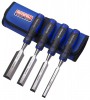 Faithfull Soft Grip Chisel Set + Chisel Roll, 4 Piece £19.99 The Faithfull Soft Grip Wood Chisels Are Ideal For The Professional Tradesman Or Keen Diy Enthusiast. Each Blade Is Manufactured From Drop-forged Chrome Vanadium Steel That Is Hardened And Tempered To