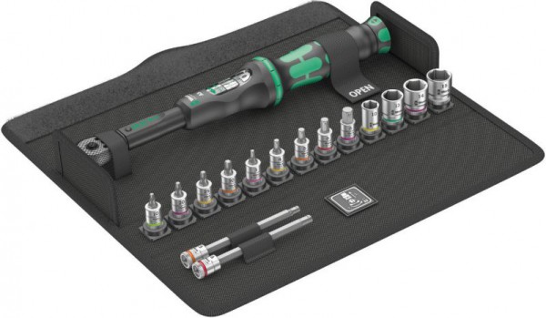 Wera Bicycle Set Torque 1 1x Click-Torque A 5 adjustable torque wrench, 1/4" square drive: (1x) 2.5-25 Nm