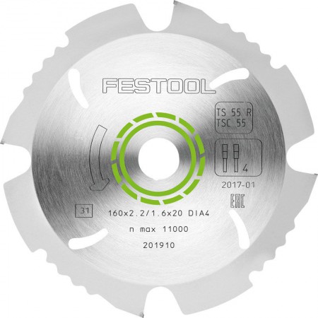 Festool 201910 Diamond Saw blade 160 x 2,2 x20mm DIA4